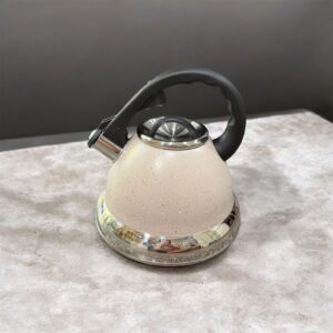 Pava silbadora de acero marmolada