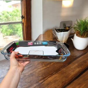 Fuente de vidrio rectangular