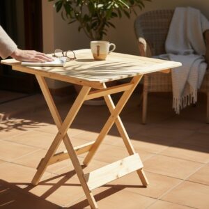 MESA PLEGABLE DE MADERA